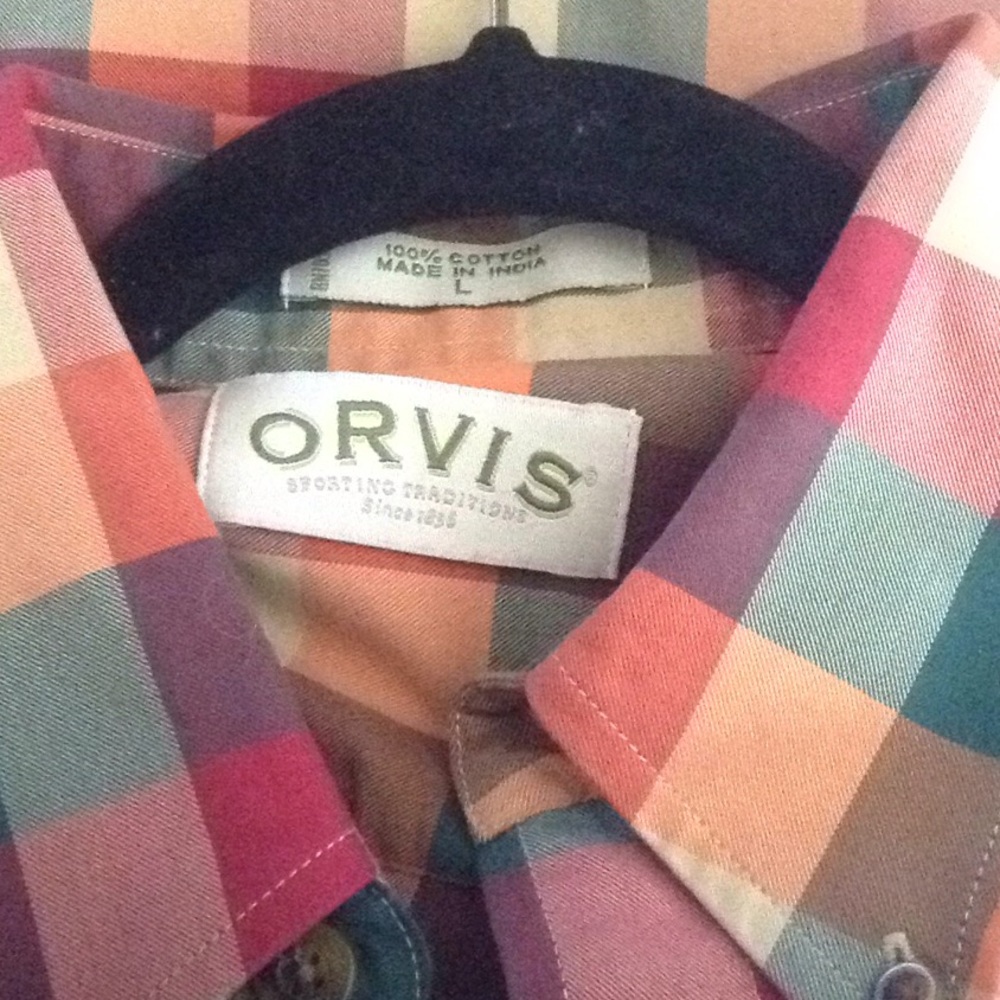 Like NEW Orvis plaid shirt
